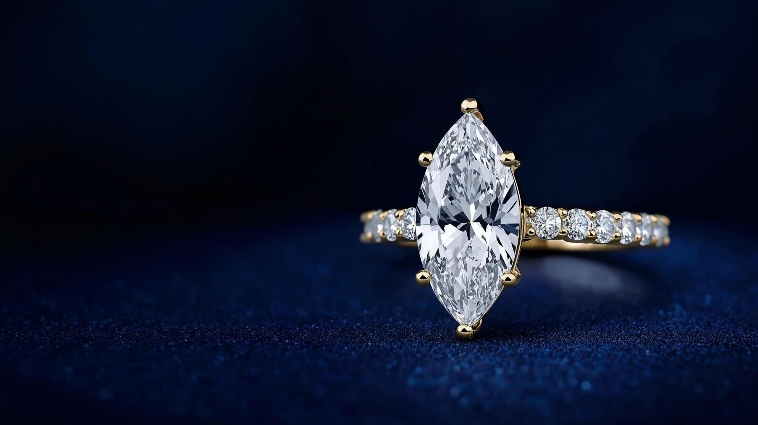 Marquise Solitaire Yellow Gold